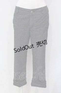 画像1: INGEBORG / 裾フリルデニムパンツ 7 グレー系 O-25-04-30-1003-LO-PA-IG-ZT318