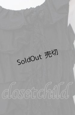 画像2: 【SALE】PINK HOUSE / 段々フリルノースリーブチュニックブラウス  クロ O-25-04-30-1021-LO-BL-IG-ZT364