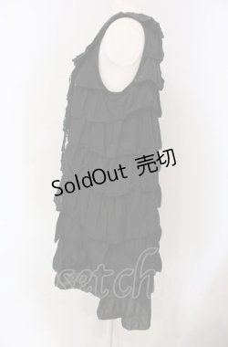 画像3: 【SALE】PINK HOUSE / 段々フリルノースリーブチュニックブラウス  クロ O-25-04-30-1021-LO-BL-IG-ZT364