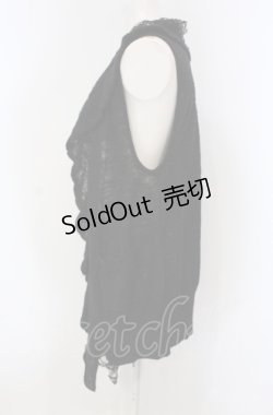 画像2: 【SALE】INGEBORG / ニットレースフリルジレ 9 クロ O-25-04-30-1024-LO-TO-IG-ZT362