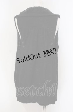 画像3: 【SALE】INGEBORG / ニットレースフリルジレ 9 クロ O-25-04-30-1024-LO-TO-IG-ZT362