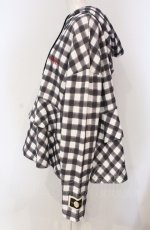 画像2: 【SALE】PINK HOUSE / little sunny bite hand drawing checker frill hoodie フーディ  クロ×シロ O-25-04-30-1026-LO-TO-IG-ZT082 (2)