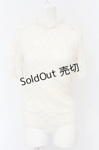 F＆A / レース半袖インナートップス  アイボリー O-25-04-30-2045-LO-TO-IG-OS