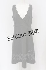 an another angelus / スカラップネックジャンパースカート  グレー O-25-04-30-2049-CA-OP-IG-OS