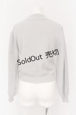 画像2: an another angelus / カメオ風ローズ刺繍ニットプルオーバー  アイボリー O-25-04-30-2057-CA-TO-IG-ZT083
