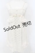 axes femme / バラ付き2WAYチュニック  アイボリー O-25-04-30-2006-AX-TO-IG-OS
