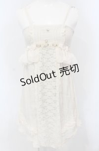 axes femme / バラ付き2WAYチュニック  アイボリー O-25-04-30-2006-AX-TO-IG-OS