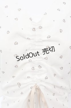 画像2: An MILLE / ハート柄胸ギャザーワンピース  オフシロ O-25-04-30-2062-EL-OP-IG-OS