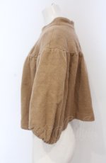 画像2: 【SALE】franche lippee black / ノーカラージップジャケット【SAMPLE】  キャメル O-25-04-30-2065-LO-JA-IG-ZT081 (2)