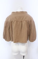 画像3: 【SALE】franche lippee black / ノーカラージップジャケット【SAMPLE】  キャメル O-25-04-30-2065-LO-JA-IG-ZT081 (3)