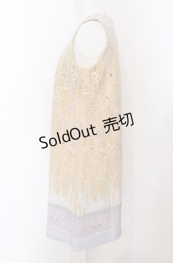 画像2: Franche Lippee / 花柄ノースリーブワンピース【SAMPLE】  アイボリー×ラベンダー O-25-04-30-2066-LO-OP-IG-OS