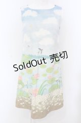 Franche Lippee / おやゆびひめノースリワンピ【SAMPLE】  サックス O-25-04-30-2067-LO-OP-IG-OS