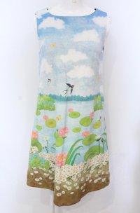 Franche Lippee / おやゆびひめノースリワンピ【SAMPLE】  サックス O-25-04-30-2067-LO-OP-IG-OS