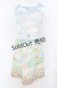 Franche Lippee / おやゆびひめノースリワンピ【SAMPLE】  サックス O-25-04-30-2067-LO-OP-IG-OS
