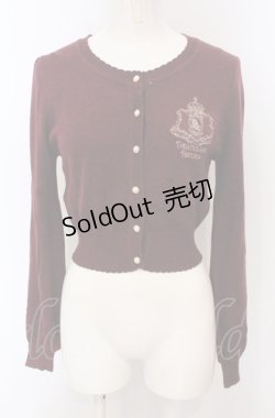 画像1: Amavel / Theatreland Emblemカーディガン  ボルドー O-25-04-30-2069-CA-TO-IG-OS