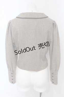 画像3: an another angelus / パイピング使いヘリンボーンショートジャケット  ブラウン O-25-04-30-2071-CA-JA-IG-ZT254