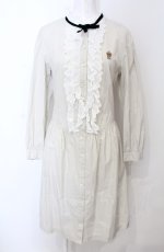 画像1: Jane Marple / レーストリミング シャツドレス M アイボリー O-25-04-30-2076-JM-OP-IG-ZT464 (1)