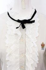 画像2: Jane Marple / レーストリミング シャツドレス M アイボリー O-25-04-30-2076-JM-OP-IG-ZT464 (2)