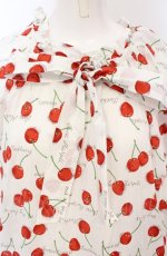 画像2: Jane Marple / Skipping cherriesチュニックドレス M シロ O-25-04-30-2077-JM-OP-IG-ZT464 (2)