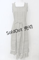 axes femme / ピンタックコットンワンピース  グリーン O-25-04-30-2008-AX-OP-IG-OS