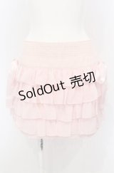 MILK / 切り替えティアードシフォンスカート  ピンク O-25-04-30-2084-ML-SK-IG-OS