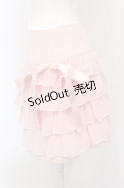 画像2: MILK / 切り替えティアードシフォンスカート  ピンク O-25-04-30-2084-ML-SK-IG-OS
