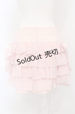 画像4: MILK / 切り替えティアードシフォンスカート  ピンク O-25-04-30-2084-ML-SK-IG-OS