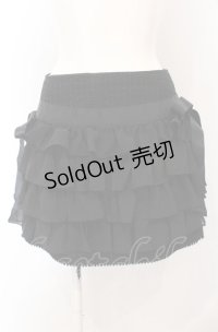 MILK / 切り替えティアードシフォンスカート  クロ O-25-04-30-2088-ML-SK-IG-OS
