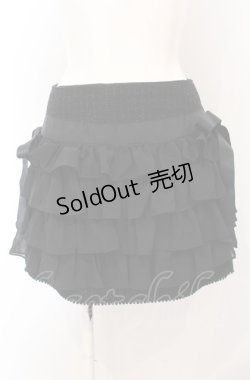 画像1: MILK / 切り替えティアードシフォンスカート  クロ O-25-04-30-2088-ML-SK-IG-OS