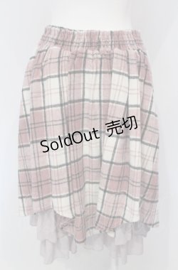 画像3: axes femme POETIQUE / 起毛チェックタックスカート  ピンク O-25-04-30-2001-AX-SK-IG-ZT082