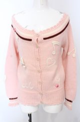 MILK / アイコンモチーフニットカーディガン  ピンク O-25-04-30-2106-ML-TO-IG-OS