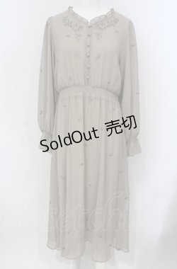 画像1: 【SALE】an another angelus / ローズ刺繍シフォンワンピース  カーキグリーン O-25-04-30-2012-CA-OP-IG-ZT100