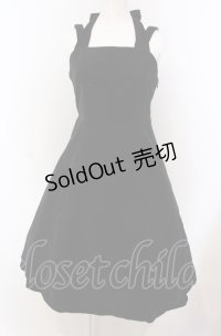 Jane Marple / 別珍ホルタージャンパースカート M クロ O-25-04-30-2121-JM-OP-IG-OS