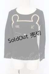 MILK / マウスTee  クロ O-25-04-30-2125-ML-TO-IG-OS