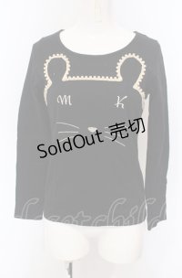 MILK / マウスTee  クロ O-25-04-30-2125-ML-TO-IG-OS
