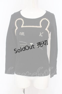 画像1: MILK / マウスTee  クロ O-25-04-30-2125-ML-TO-IG-OS