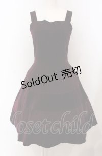 Jane Marple / クラウンチェーン別珍ジャンパースカート M ワイン O-25-04-30-2126-JM-OP-IG-OS