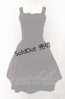 画像1: Jane Marple / クラウンチェーン別珍ジャンパースカート M ワイン O-25-04-30-2126-JM-OP-IG-OS