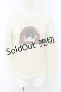 Jane Marple / スワンプリントロゴTシャツ  アイボリー O-25-04-30-2129-JM-TO-IG-OS