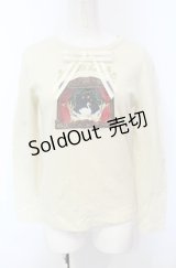 Jane Marple / スワンプリントロゴTシャツ  アイボリー O-25-04-30-2129-JM-TO-IG-OS