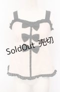 MILK / ドットリボンキャミソール  ピンク×クロ O-25-04-30-2131-ML-TO-IG-OS