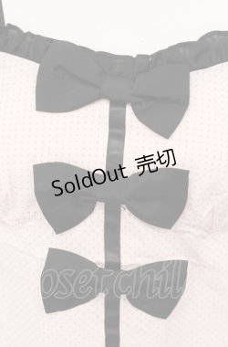 画像2: MILK / ドットリボンキャミソール  ピンク×クロ O-25-04-30-2131-ML-TO-IG-OS