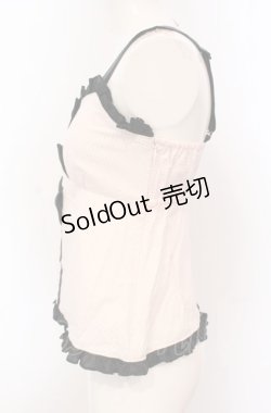 画像3: MILK / ドットリボンキャミソール  ピンク×クロ O-25-04-30-2131-ML-TO-IG-OS