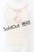 Jane Marple / チェリーモチーフニットトップス  アイボリー×ピンク O-25-04-30-2132-JM-TO-IG-OS