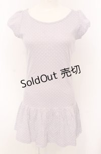 MILK / ロゴ刺繍ドットカットワンピース  ラベンダー O-25-04-30-2133-ML-OP-IG-OS