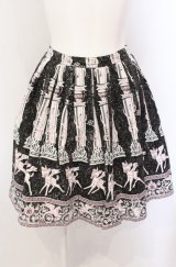 MILK / バンビとユニコーンスカート  クロ×ピンク×シロ O-25-04-30-2137-ML-SK-IG-OS
