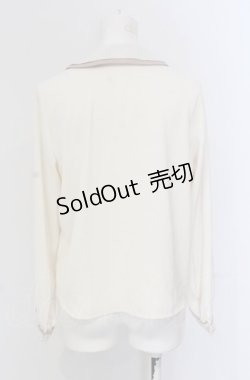 画像3: Fi.n.t / レリーフローズ刺繍ダブルカラーブラウス  アイボリー×ピンクベージュ O-25-04-30-2014-CA-BL-IG-OS