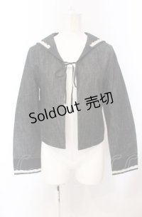 Jane Marple / デニムセーラーボレロ M クロ O-25-04-30-2140-JM-TO-IG-OS