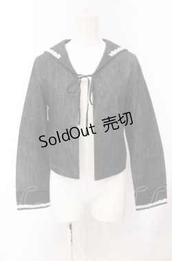 画像1: Jane Marple / デニムセーラーボレロ M クロ O-25-04-30-2140-JM-TO-IG-OS
