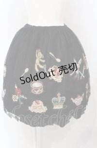 Jane Marple / Toy & Cakeアップリケチュールスカート M ブラック O-25-04-30-2141-JM-SK-IG-OS